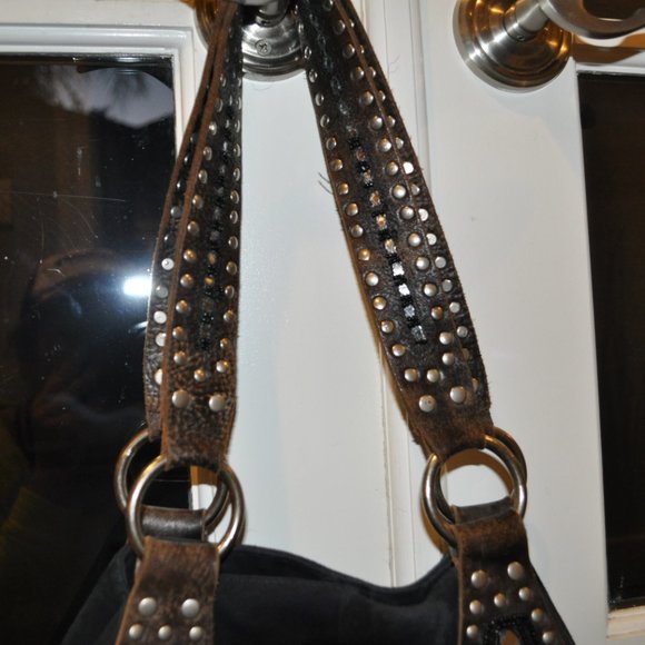 Fab Studded Hobo Tote Bag - Picture 2 of 11